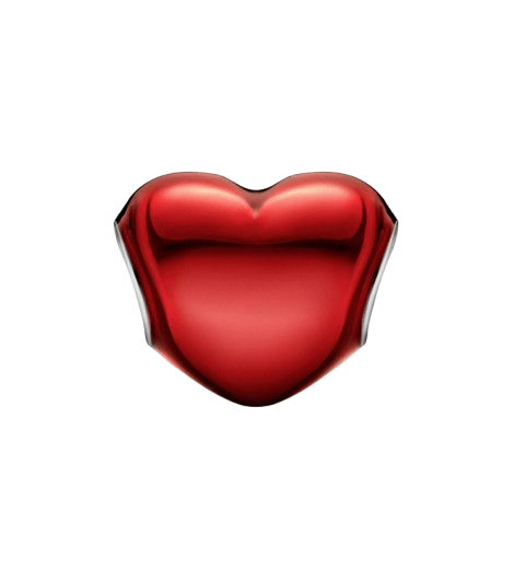 Charm corazon rojo metalico