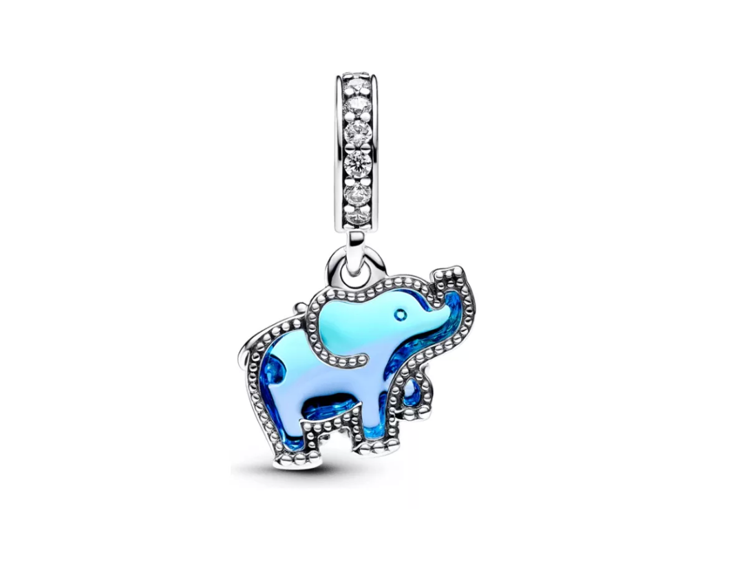 Charm elefante cristal murano