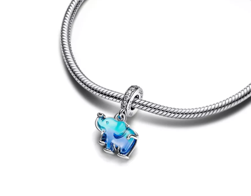 Charm elefante cristal murano