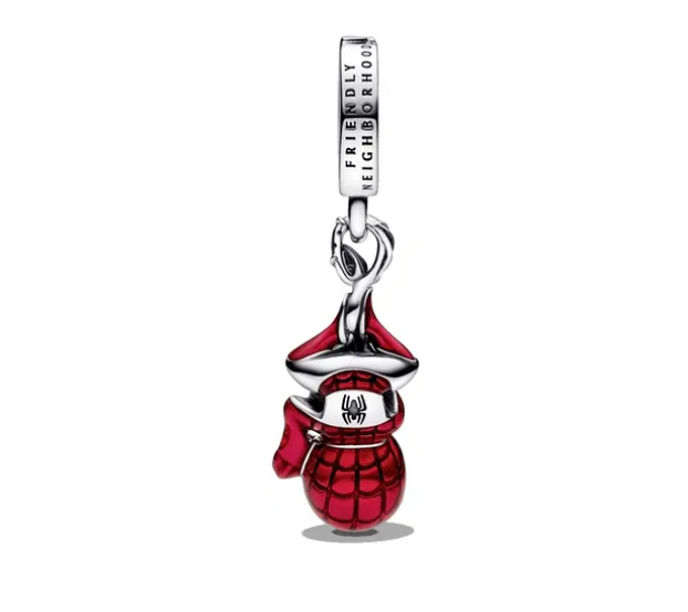 charm spiderman rojo