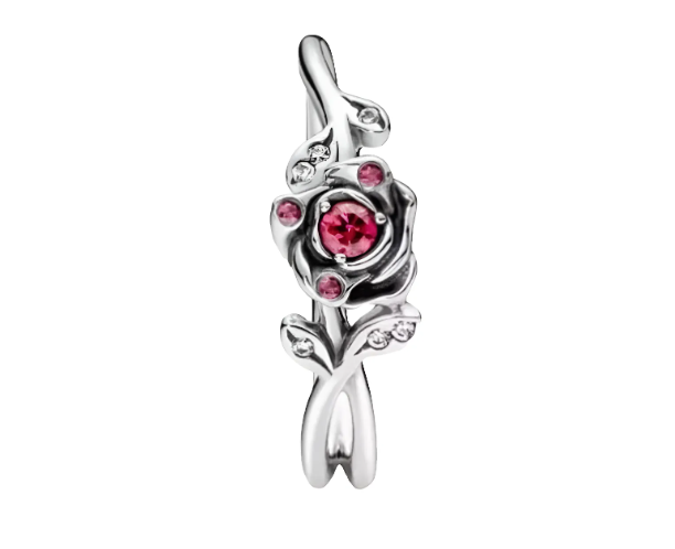 Anillo rosa de la bella y la bestia