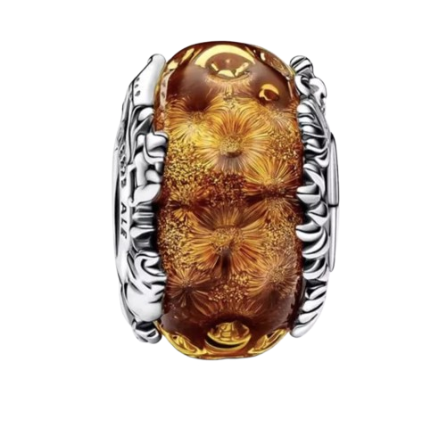 Charm rey leon cristal murano