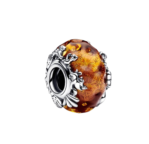 Charm rey leon cristal murano