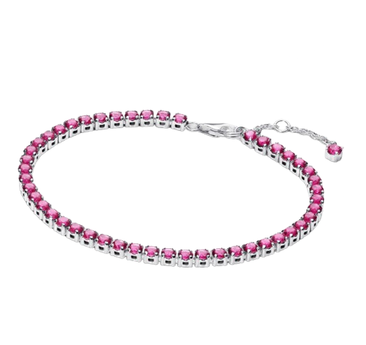 Brazalete Tenis Rosa Brillante