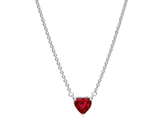 Collar corazon rojo