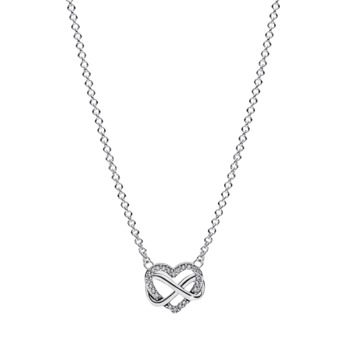 Collar corazon infinito brillante