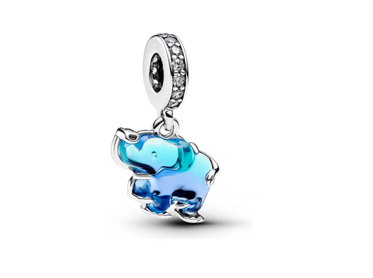 Charm elefante cristal murano
