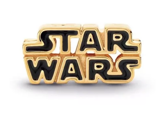 Charm starwars logotipo dorado