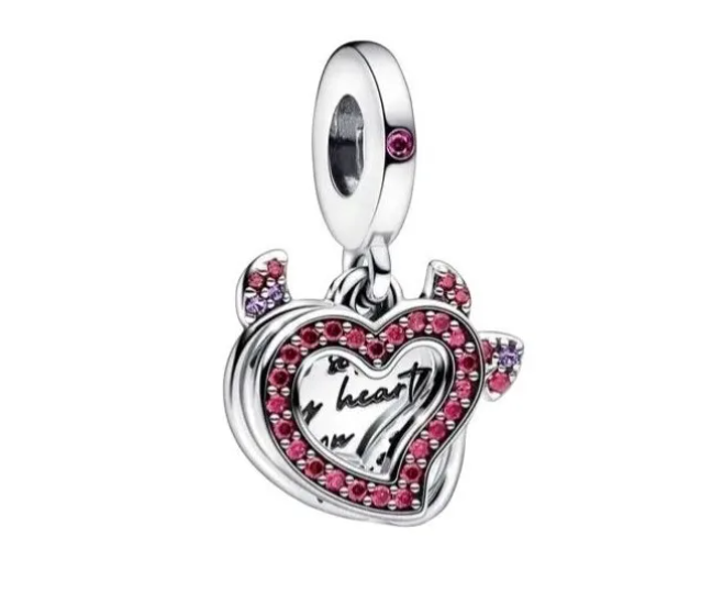 Charm colgante doble cerrazón demonio