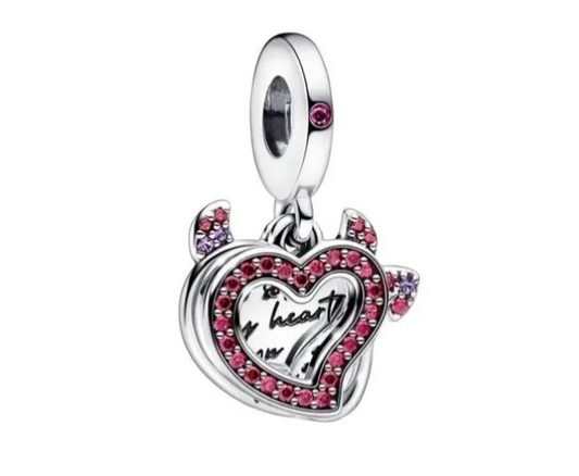 Charm colgante doble cerrazón demonio