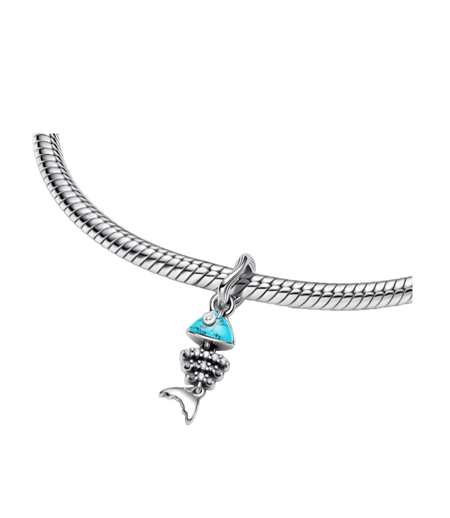 charm Espina Pescado Color Turquesa