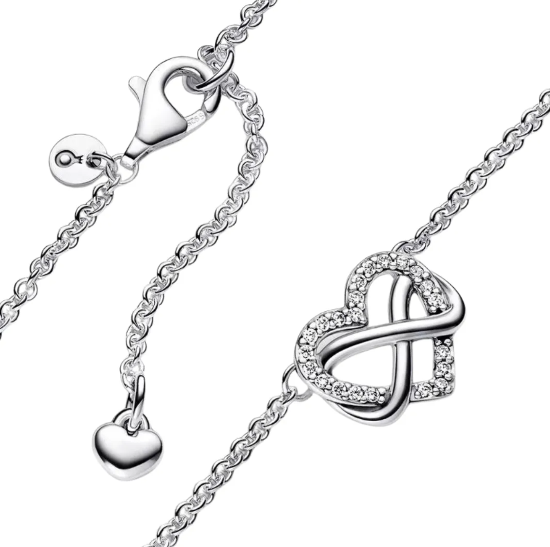 Collar corazon infinito brillante