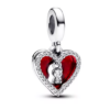 Charm colgante corazon y cerradura
