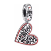 charm colgante keith haring corazon y diseño de personas